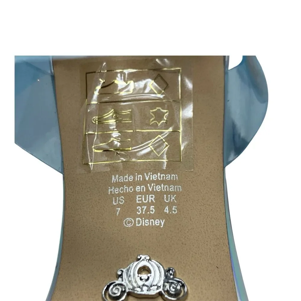 ALDO x Disney Cinderella Glass‎ Slipper Heels Womens 7 Blue Bridal Wedding Shoes